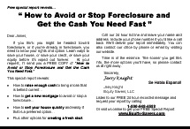 Pre-Foreclosure Postcard
